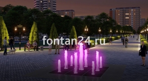 Пешеходный фонтанный комплект "Куб" 3x3 м Пешеходный фонтанный комплект "Куб" 3x3 м