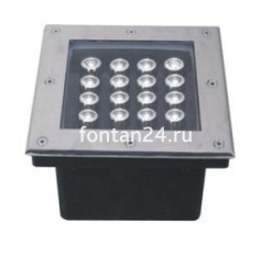 Встраиваемый LED-прожектор 16-диодный 12/24VDC IP67, 200х200 мм MONO Встраиваемый LED-прожектор 16-диодный 12/24VDC IP67, 200х200 мм MONO